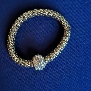 Gold Tone and Rhinestone Bracelet